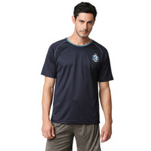 Black Panther Mens Navy Half Sleeves T-Shirt