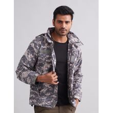 MountMiller Men's Camouflage Airshell Hooded Tactical Wind Jacket | Water-Repellent, Multi-Pocket