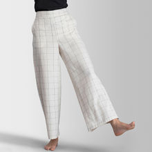 Fablestreet Cotton Check Pants - Off White