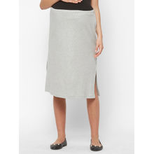 Mystere Paris Stylish Maternity Skirt - Grey