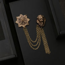 Cosa Nostraa Armoured Lion Brooch