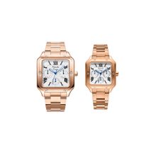 Alexandre Christie Rose Gold Couple Multifunction Quartz Watch (2B18MFBFRGSLBA) (M)