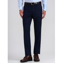 Metal Men Navy Blue Blended Slim Pant