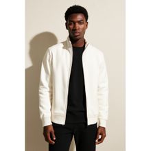 Parcel Yard Men's White Full Zipper Hoodie