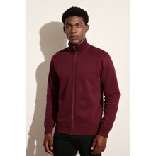 Parcel Yard Men's Wine Full Zipper Hoodie