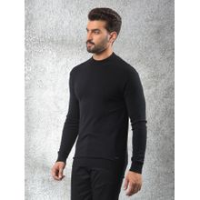CRIMSOUNE CLUB Men's Black Jacquard Sweater