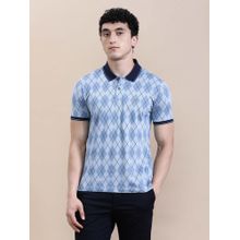 Crocodile Men'S Regular Fit Diamond Aop Slim Fit Polo T-Shirt