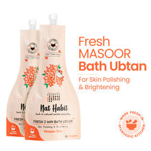 Nat Habit Fresh Bath Ubtan - Masoor Body Scrub, Skin Polishing & Brightening with Pulses,Milk & Curd