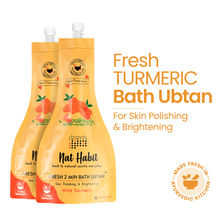 Nat Habit Fresh Bath Ubtan - Wild Turmeric Body Scrub For Body Detan, Pigmentation & Acne Control