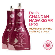 Nat Habit Chandan Nagakesar Ksheer Lepa, Clay Face Mask for Glowing Skin with Sandalwood, Face Pack