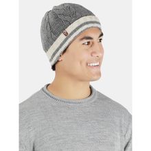 Bharatasya Grey Winter Skull Cap