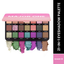 Swiss Beauty Major One 21-In-1 Eyeshadow Palette with Highly Blendable Metallics & Shimmers Shades