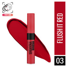 Maybelline New York Sensational Liquid Matte Lipstick - 03 Flush It Red