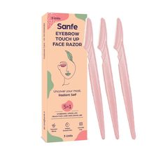 Sanfe Eyebrow Touch Up Hair Removing Face Razor For Women - Pack of 3 Instant & Painless