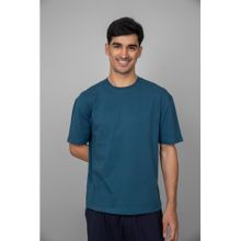 NeceSera Teal Men Oversized T-Shirt