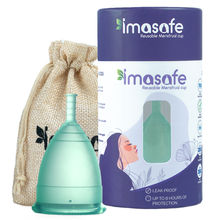 Imasafe 100% Medical Grade Silicone Menstrual Cup Ultra Soft Aquagreen-Small