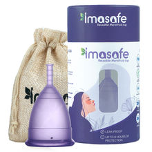 Imasafe 100% Medical Grade Silicone Menstrual Cup Ultra Soft Purple-Large