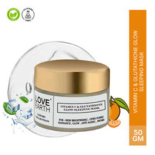 Love Earth Vitamin C and Glutathione Glow Sleeping Mask with Aloe Vera for Skin Hydration