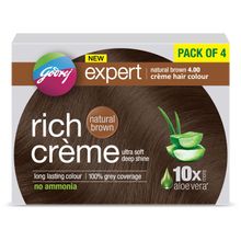 Godrej Expert Creme Hair Colour - Natural Brown (Pack of 4)