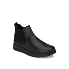 Delize Mens Black Solid Ankle Boots