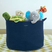 JASMEY HOMES Large Laundry Basket Solid Blue