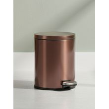 HOME 360 European Rose Gold Stainless Steel Pedal Dustbin - Round Step Trash Can
