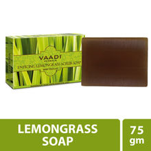 Vaadi Herbals Enticing Lemongrass Scrub Soap With Charcoal