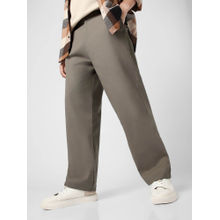 Urbano Fashion Grey Loose Baggy Fit Solid Non Stretchable Chino Trouser