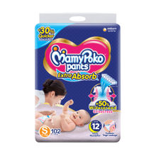 MamyPoko Pants Extra Absorb Diapers (Small) - 102 Diapers