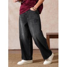 WROGN Casual Baggy Fit Dark Grey Jeans