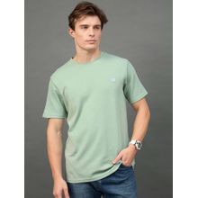Club York Light Green Solid T-Shirt