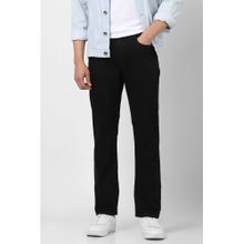 Van Heusen Men's Black Solid Regular Fit Jeans