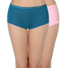 Amante Solid Three-Fourth Coverage Low Rise Boyshort Panties (Pack of 2)