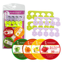 Majestique Nail Polish Remover & Toe Separator (Color May Vary) - Set of 8