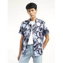 Levi's Mens Blue Abstract Print Lapel Collar Shirt
