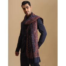 Zamour Kani Weave Traditional Pattern Shawl for Men