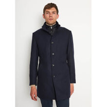 Bruun & Stengade Men Solid High Neck Full Sleeves Coat