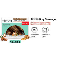 Streax Cream Hair Colour With 100% Grey Coverage & No Ammonia Pack of 5 -1 Natural Black