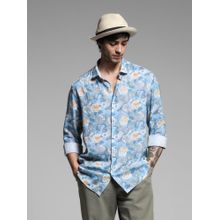 Jack & Jones Blue Lyocell Slim Fit Floral Shirt