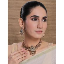 Viana Jewels Traditional Indian Jadau Meenakari Hasli Choker Set