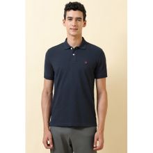 Allen Solly Mens Solid Blue T-shirt