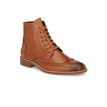 Delize Solid Tan Brogues Boots