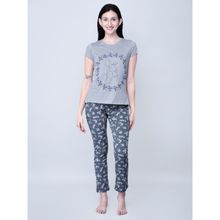 Lyra 701 Cotton Printed Night Suit For Women-Multi-Color