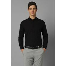 Allen Solly Men Black Slim Fit Solid Full Sleeves Formal Shirt