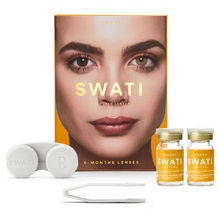 Swati Cosmetics Coloured Contact Lenses Honey 6 months Power -3.75