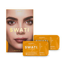 Swati Cosmetics Coloured Contact Lenses Honey 1 month Power -4.75