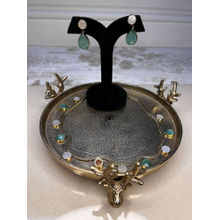 BEAUTY SPOT JEWELLERY Mop And Emerald Necklace Set