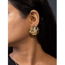 BEAUTY SPOT JEWELLERY The Wavy Round Copper Earrings