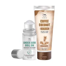 TNW The Natural Wash Under Arm Roll On and Coffee Coconut Scrub Combo