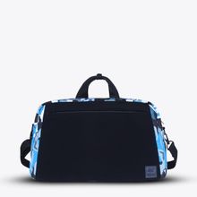 BadgePack Designs Bellion-Duffle Blue Bag with 5 printed Badges